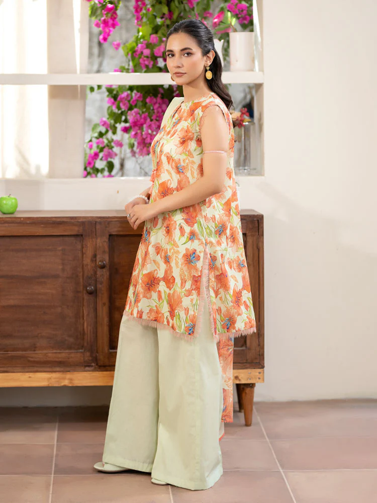 FEROZAN 3-Piece Unstitched Digital Printed Lawn Suit - Image 4