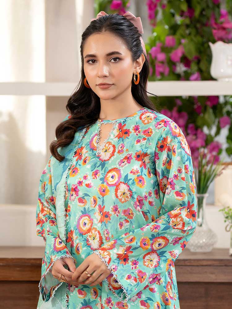 FEROZAN 3-Piece Unstitched Digital Printed Lawn Suit - Image 3