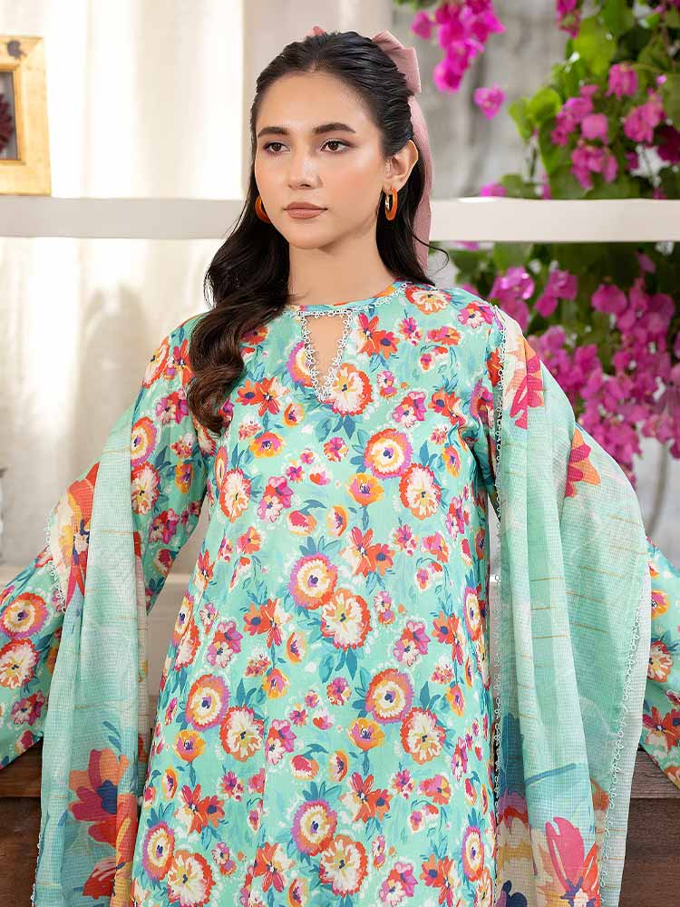 FEROZAN 3-Piece Unstitched Digital Printed Lawn Suit - Image 5