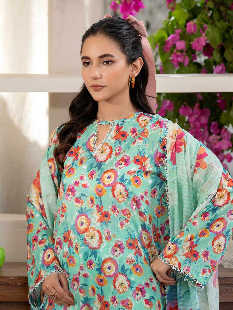 FEROZAN 3-Piece Unstitched Digital Printed Lawn Suit - Image 6