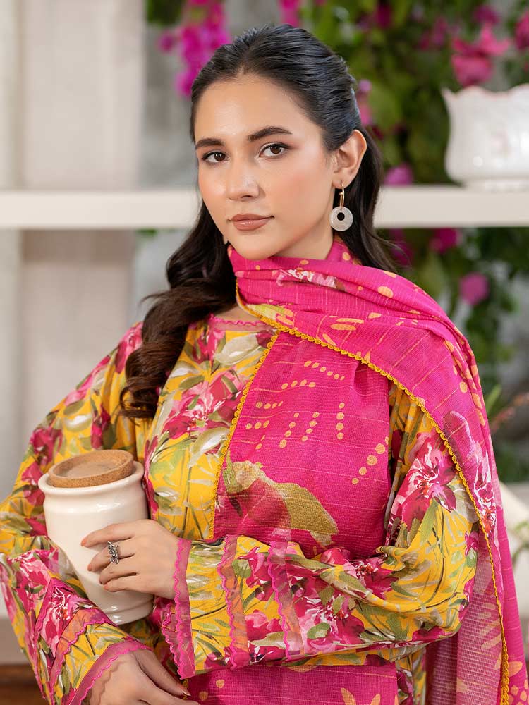 FEROZAN 3-Piece Unstitched Digital Printed Lawn Suit - Image 5