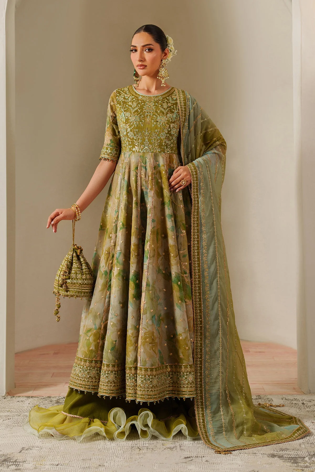 Fleur - Embroidered Printed Chiffon - Image 5