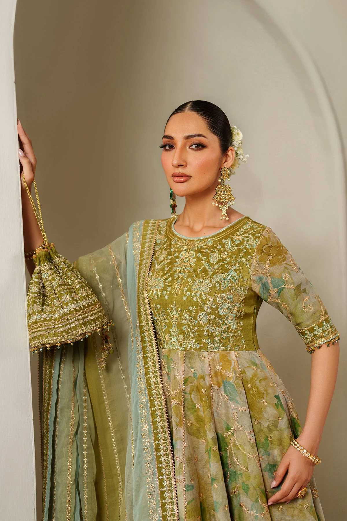 Fleur - Embroidered Printed Chiffon - Image 7