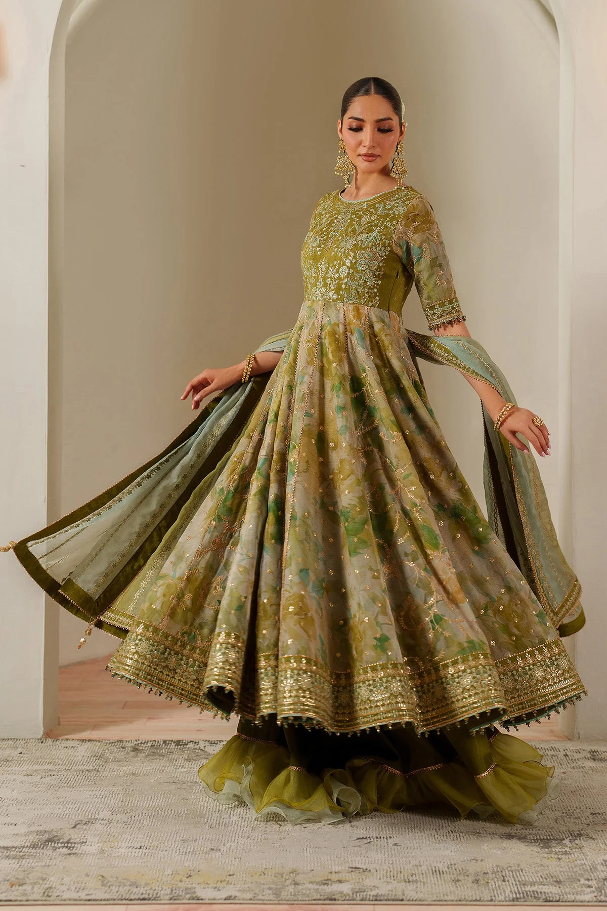 Fleur - Embroidered Printed Chiffon - Image 8
