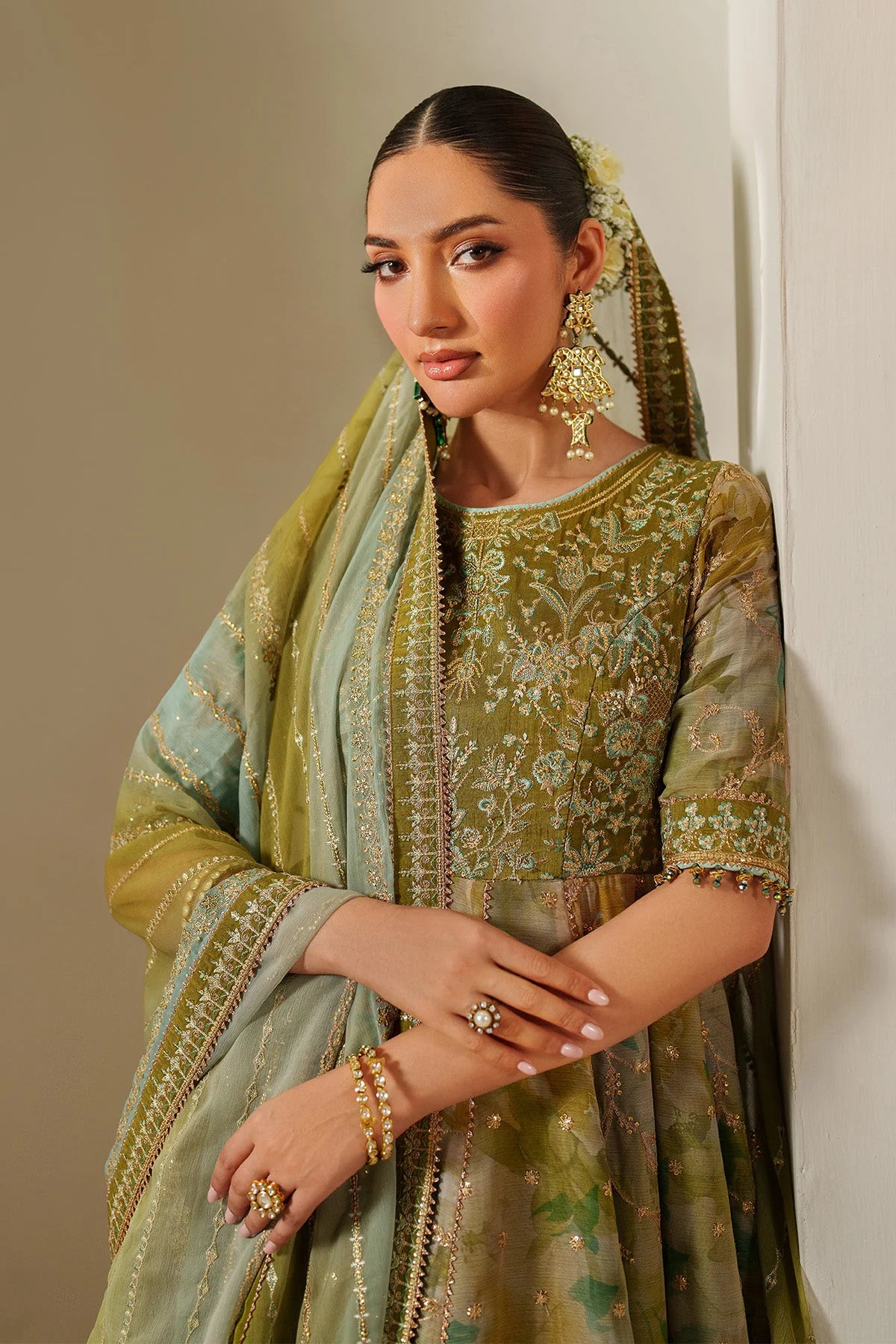 Fleur - Embroidered Printed Chiffon - Image 9