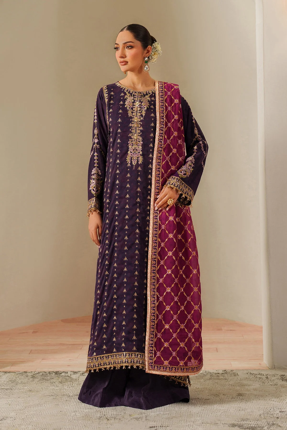 Fleur - Embroidered Printed Chiffon - Image 4