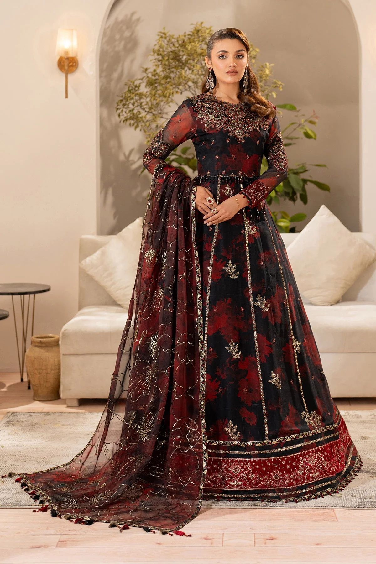 Fleur - Embroidered Printed Chiffon - Image 5