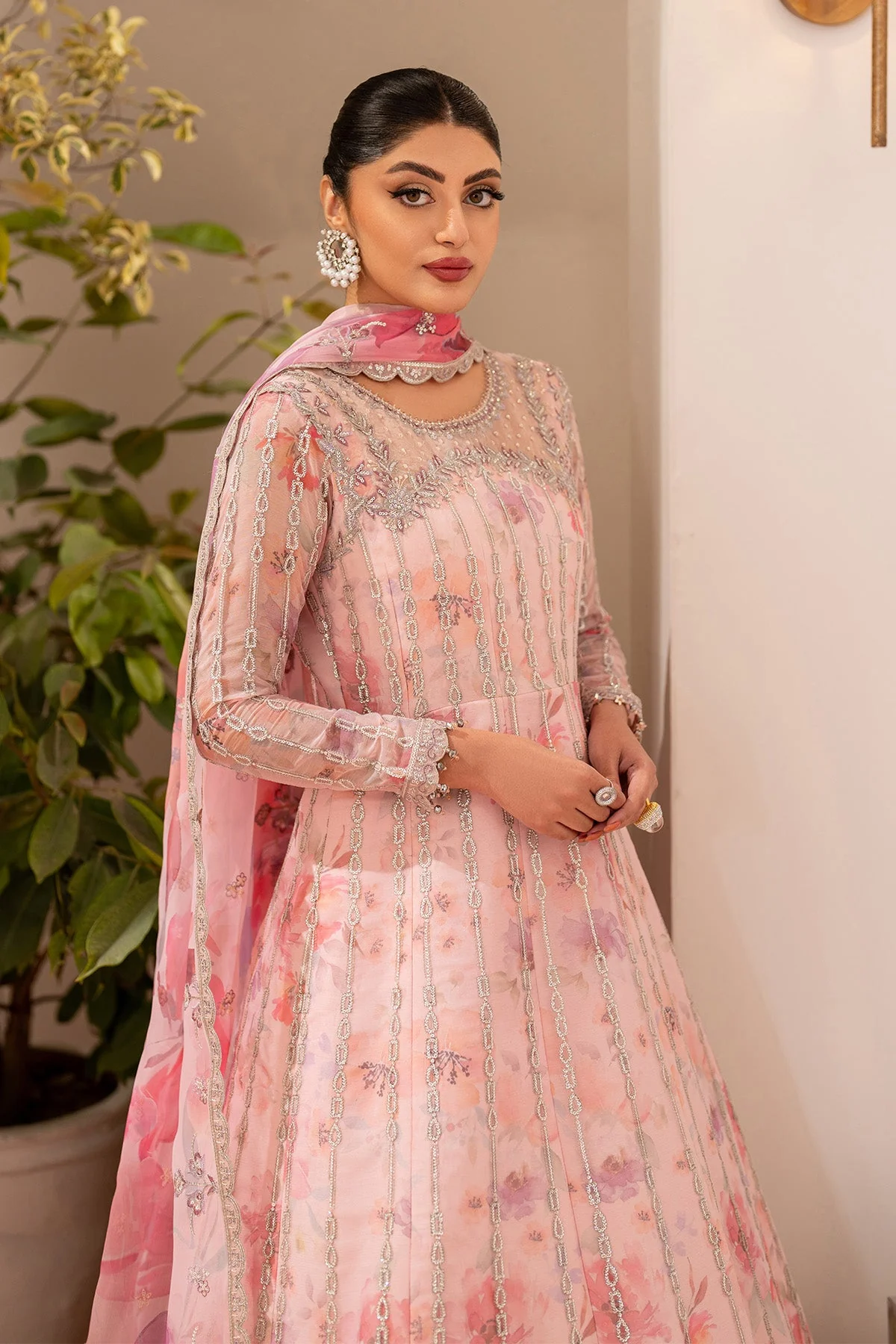 Fleur - Embroidered Printed Chiffon - Image 5