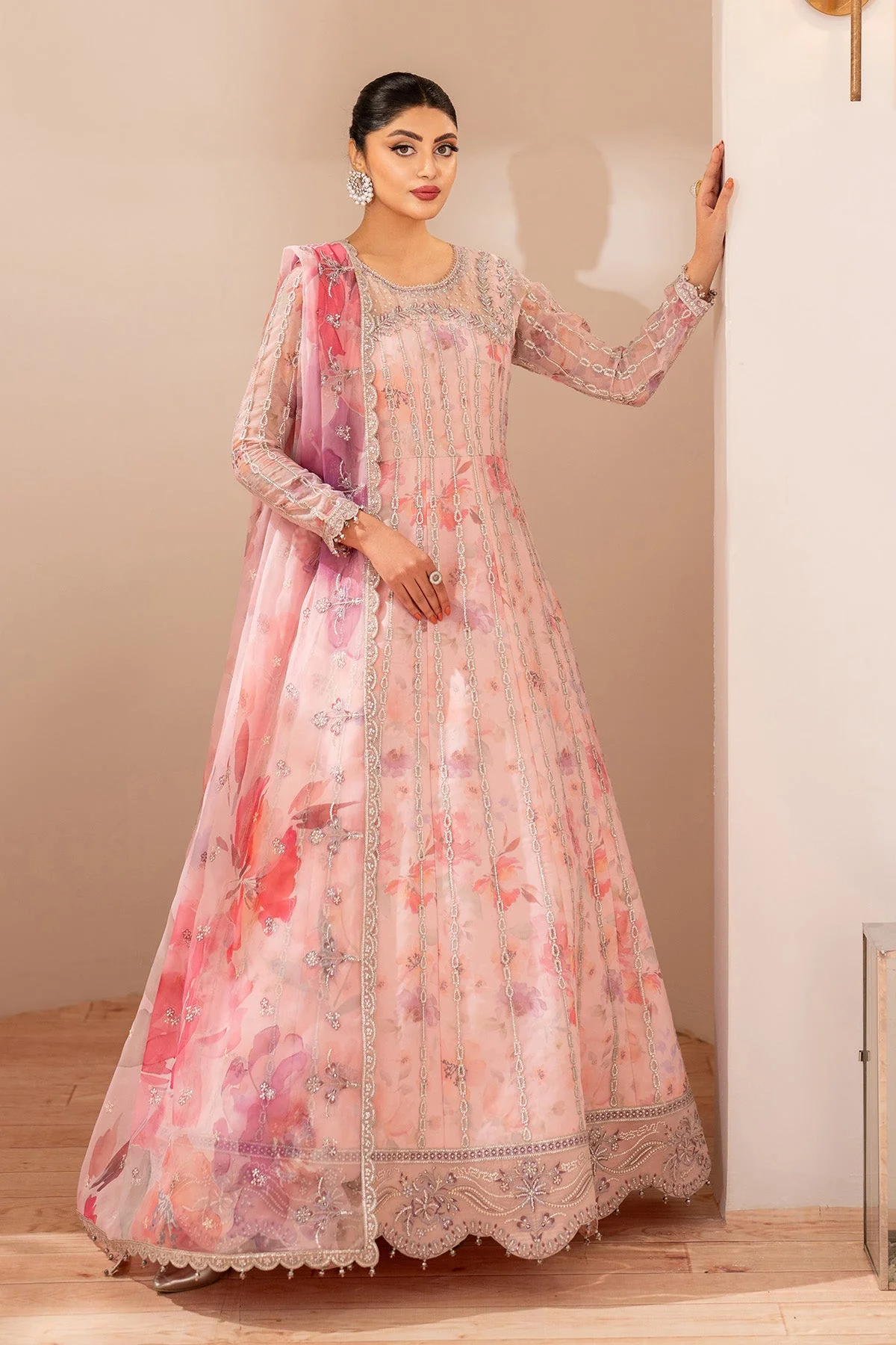 Fleur - Embroidered Printed Chiffon - Image 8