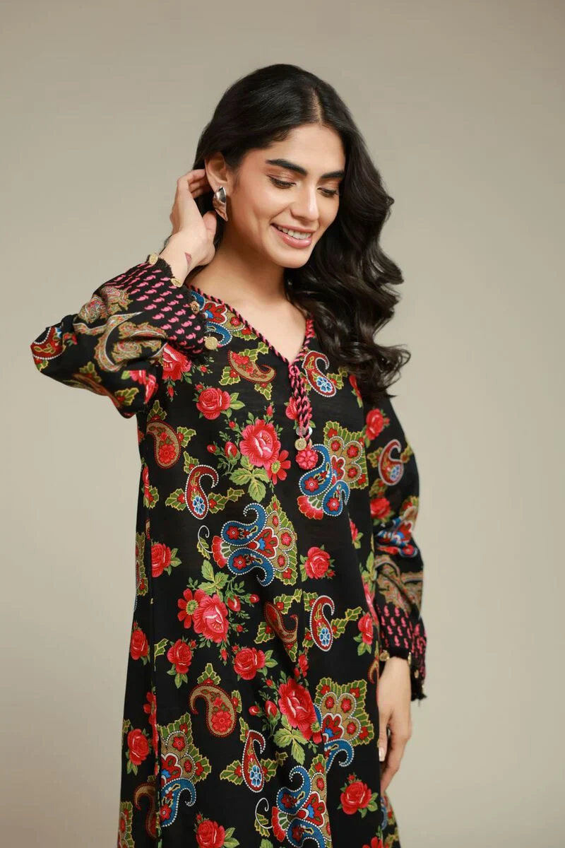 Floral Longline Kurta With Pant - Image 5