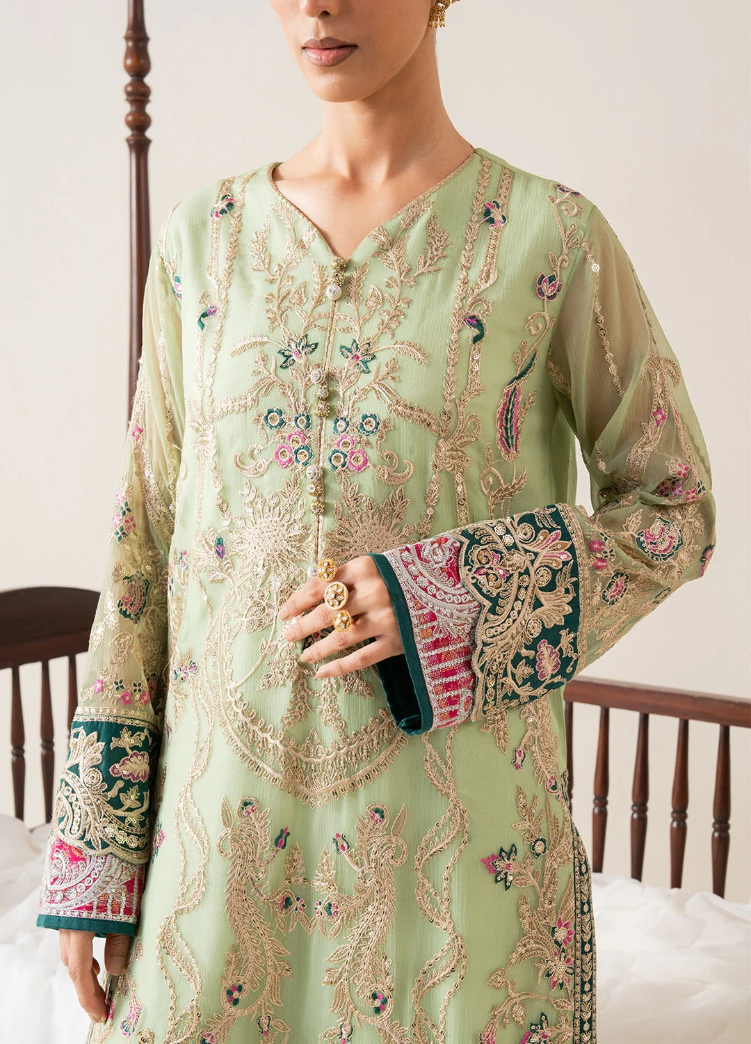 Freesia Zaib Embroirdered Chiffon - Image 3