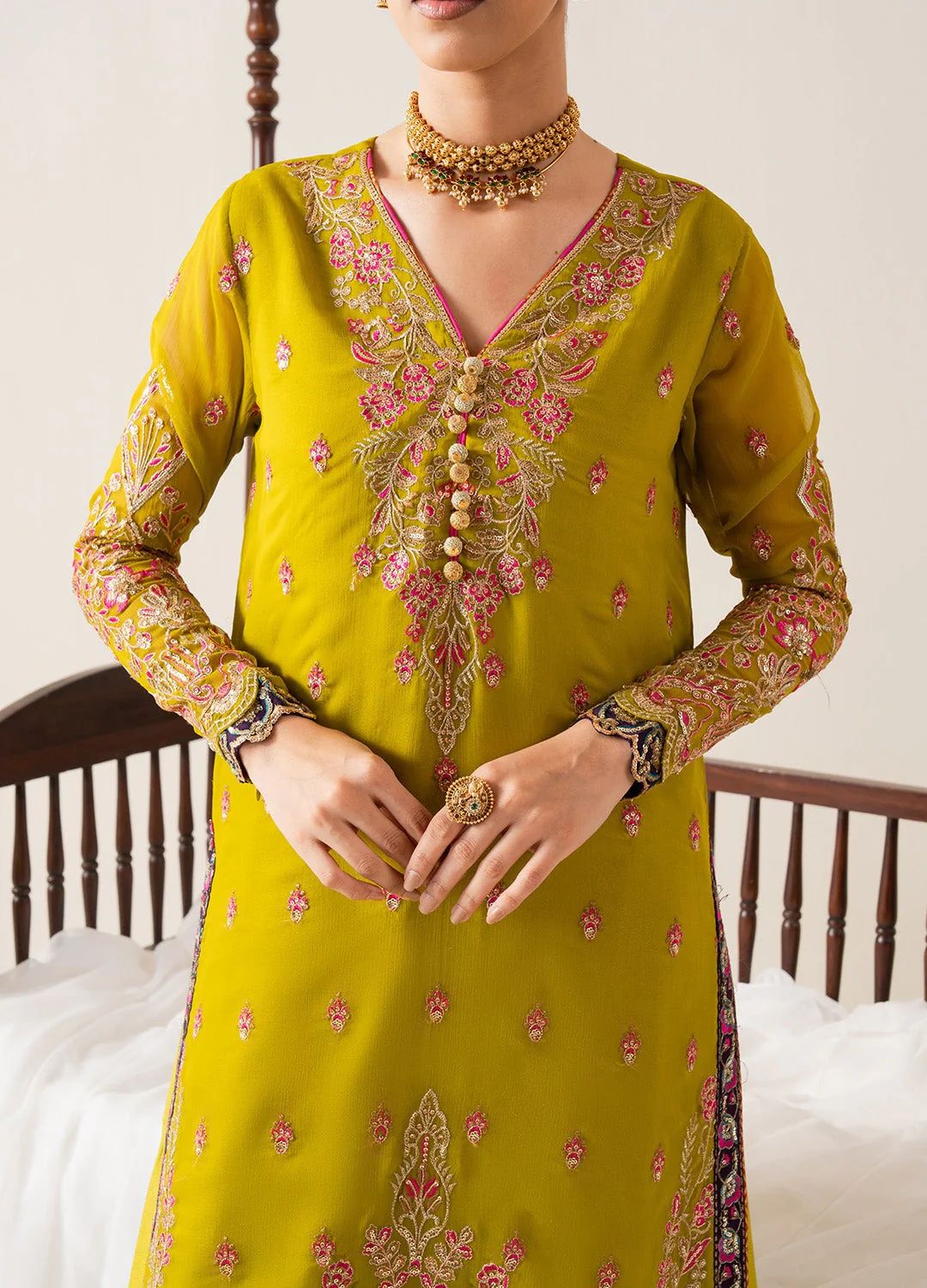 Freesia Zaib Embroirdered Chiffon - Image 3