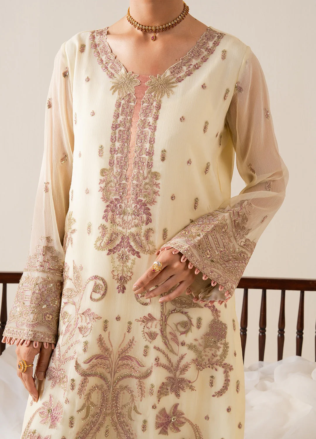 Freesia Zaib Embroirdered Chiffon - Image 3