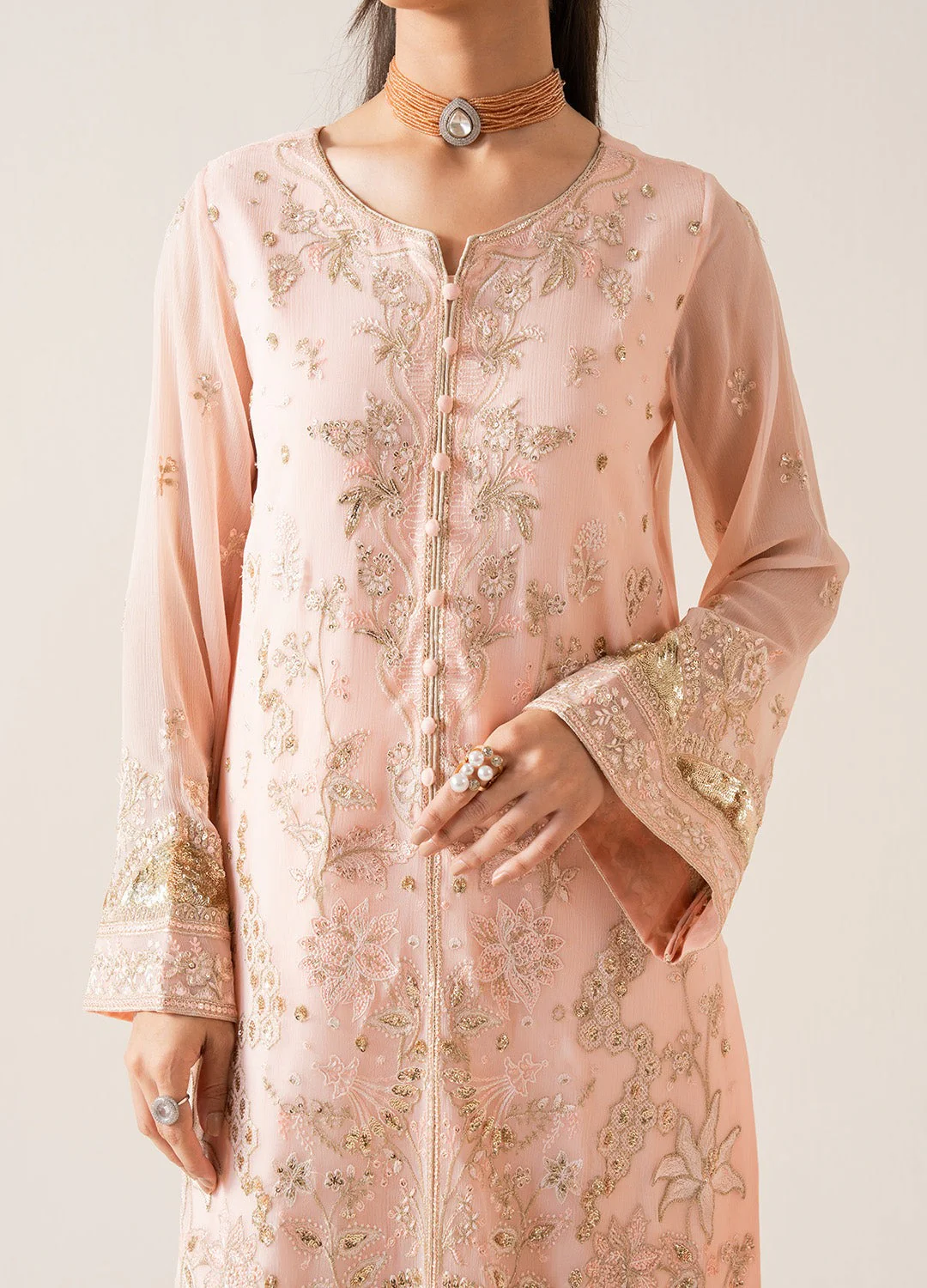 Freesia Zaib Embroirdered Chiffon - Image 3