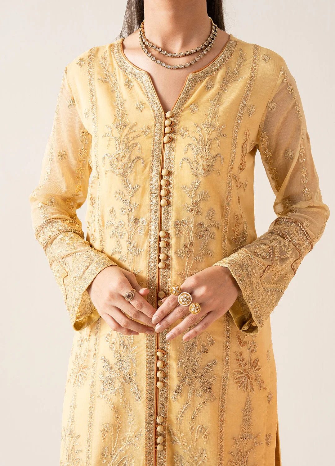 Freesia Zaib Embroirdered Chiffon - Image 3