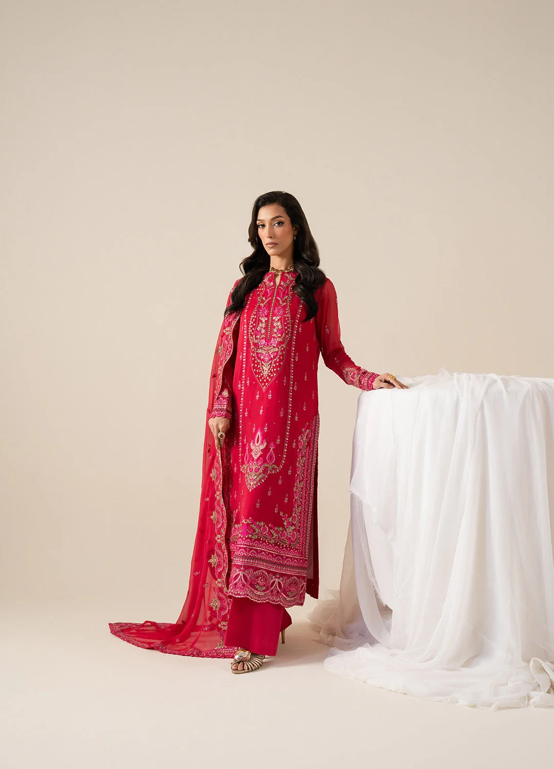 Freesia Zaib Embroirdered Chiffon