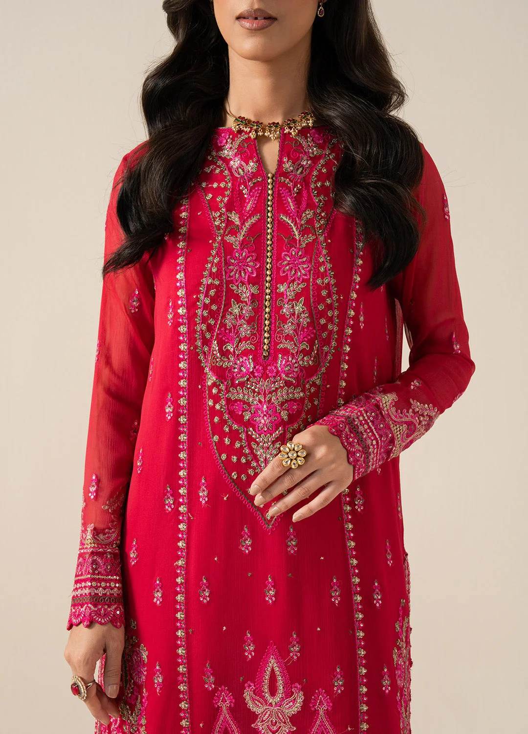 Freesia Zaib Embroirdered Chiffon - Image 3