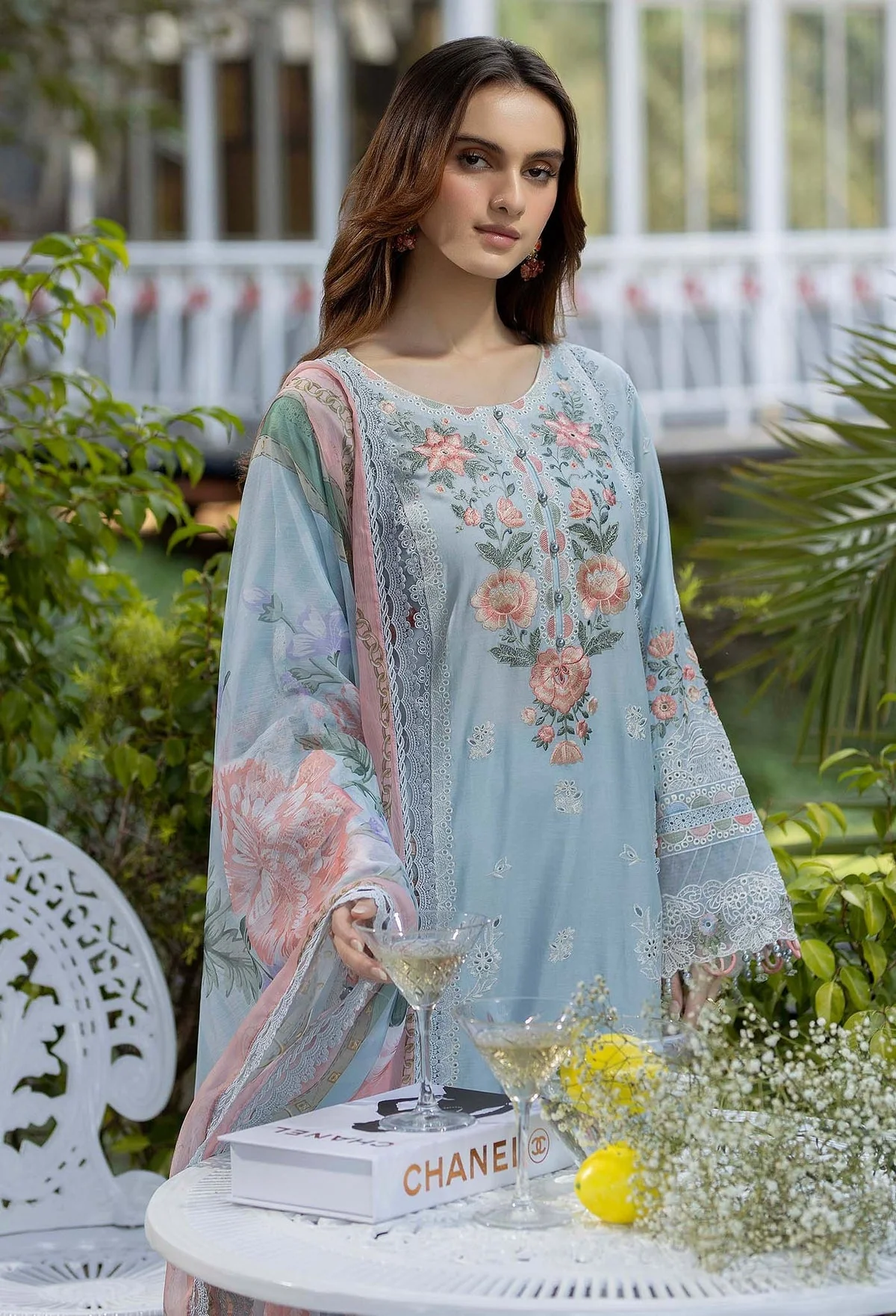 Gardenia Embroidered Lawn - Image 4