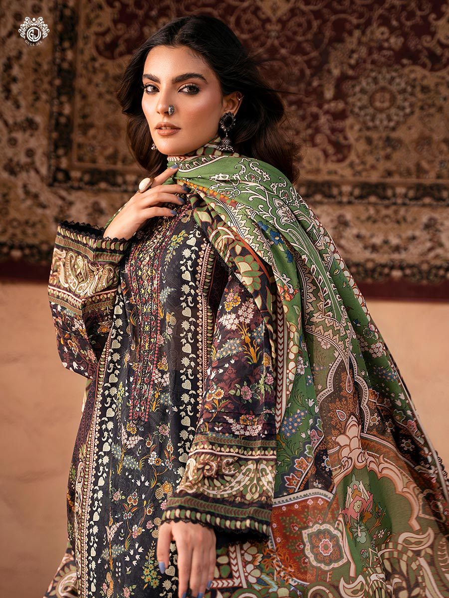 Gullbano Unstitched 3 pc Lawn - Image 3
