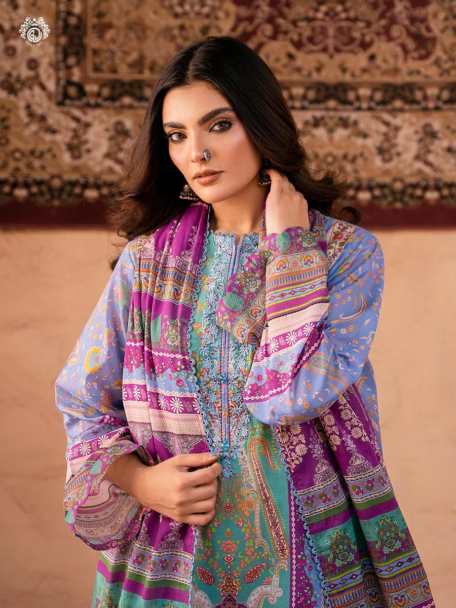 Gullbano Unstitched 3 pc Lawn - Image 3
