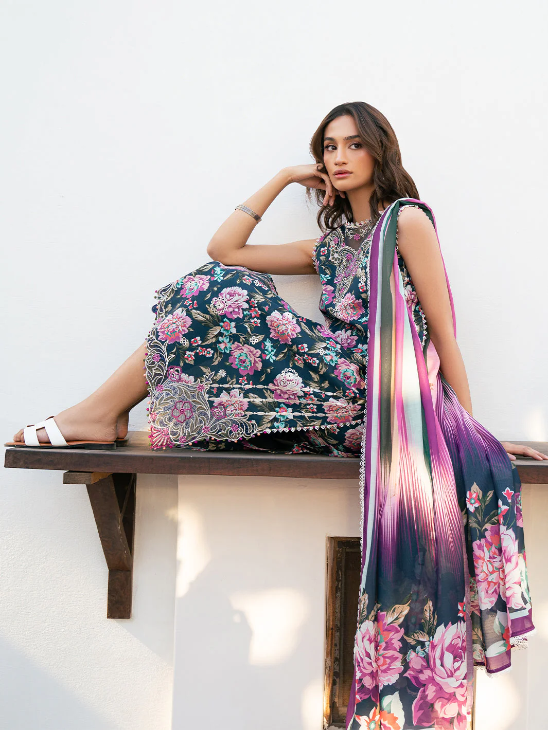 Hazel Printed Embroidered Lawn - Image 4