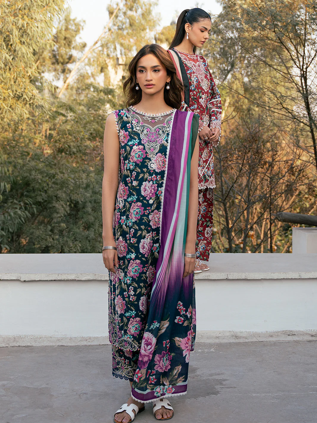 Hazel Printed Embroidered Lawn - Image 7