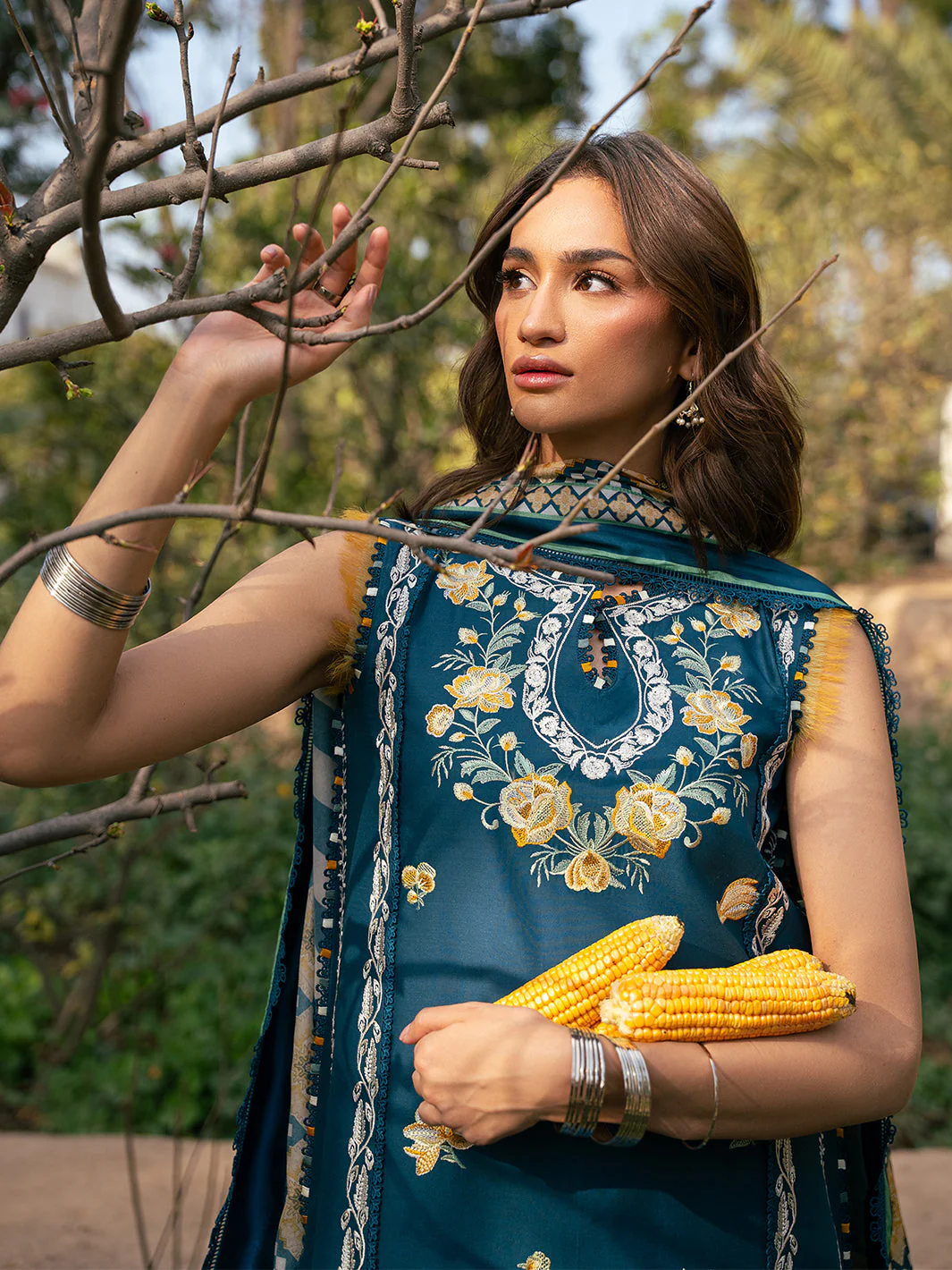 Hazel Printed Embroidered Lawn - Image 5