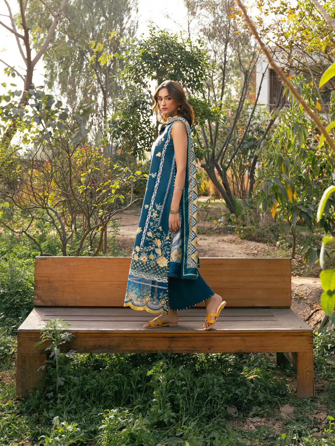 Hazel Printed Embroidered Lawn - Image 6