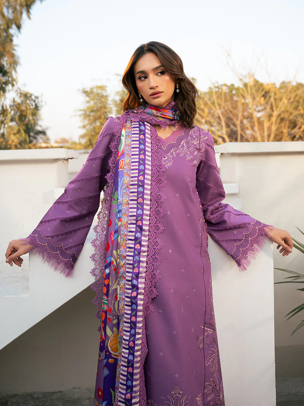Hazel Printed Embroidered Lawn - Image 4