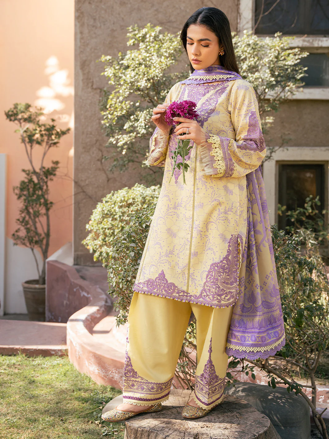 Hazel Printed Embroidered Lawn
