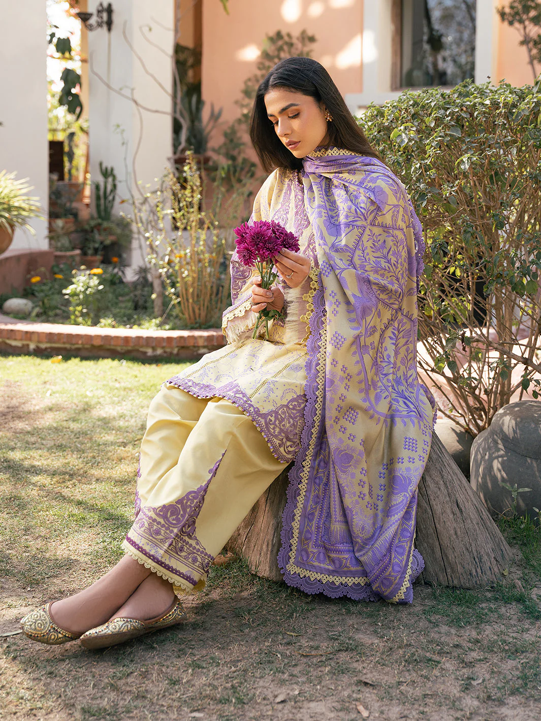 Hazel Printed Embroidered Lawn - Image 3
