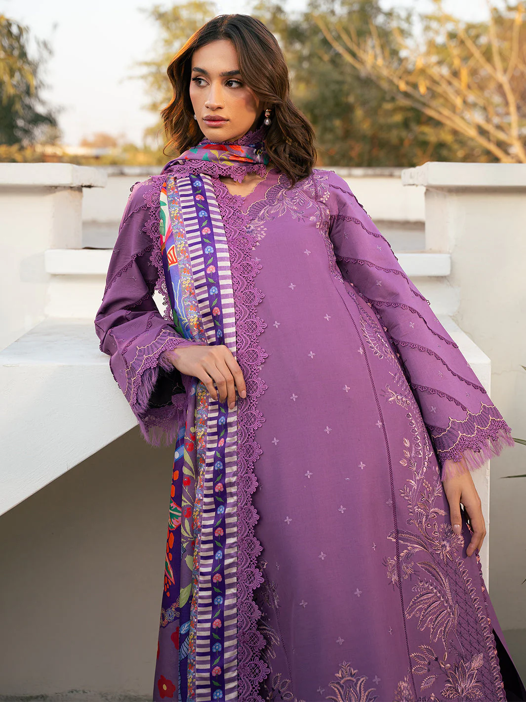 Hazel Printed Embroidered Lawn - Image 7