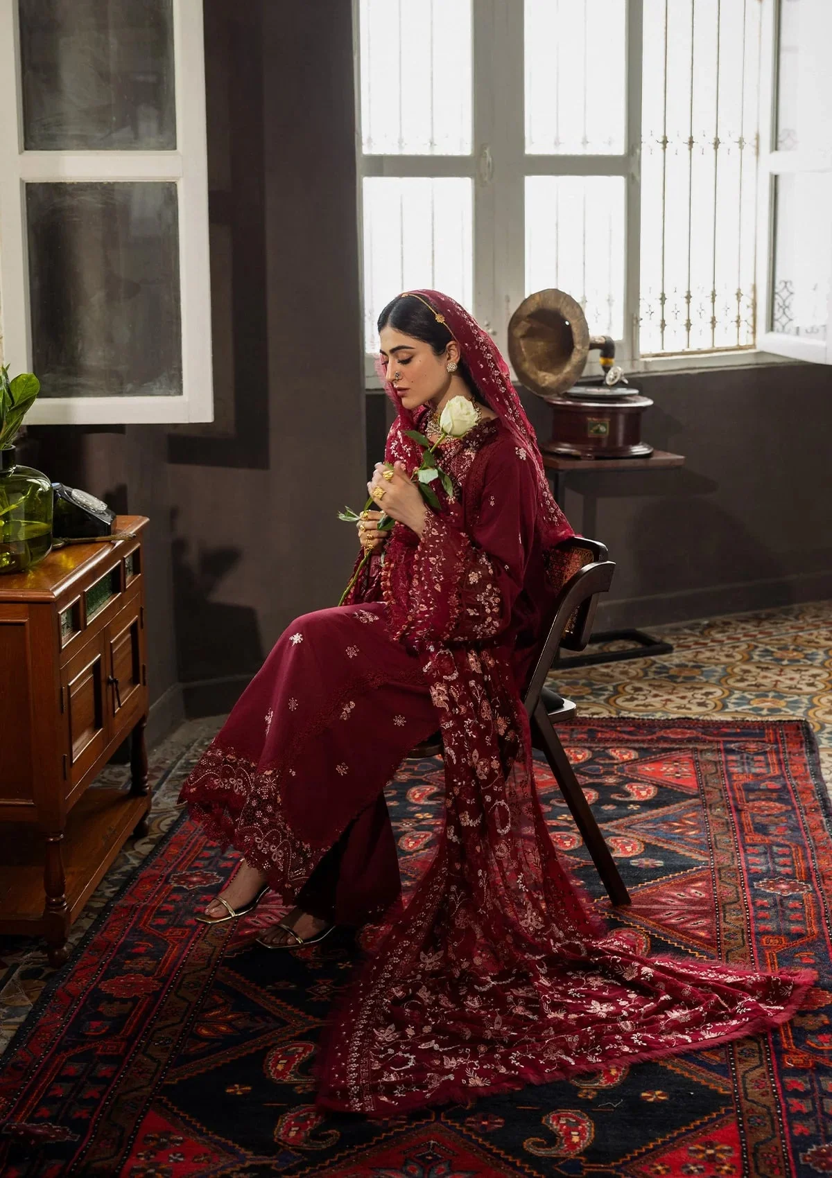 Karandi with Embroidered Chiffon - Image 11