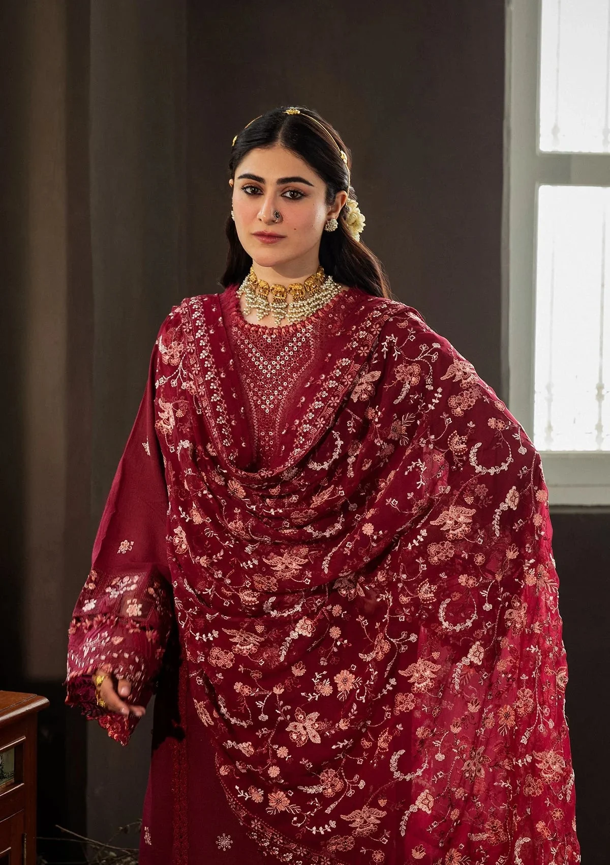 Karandi with Embroidered Chiffon - Image 3