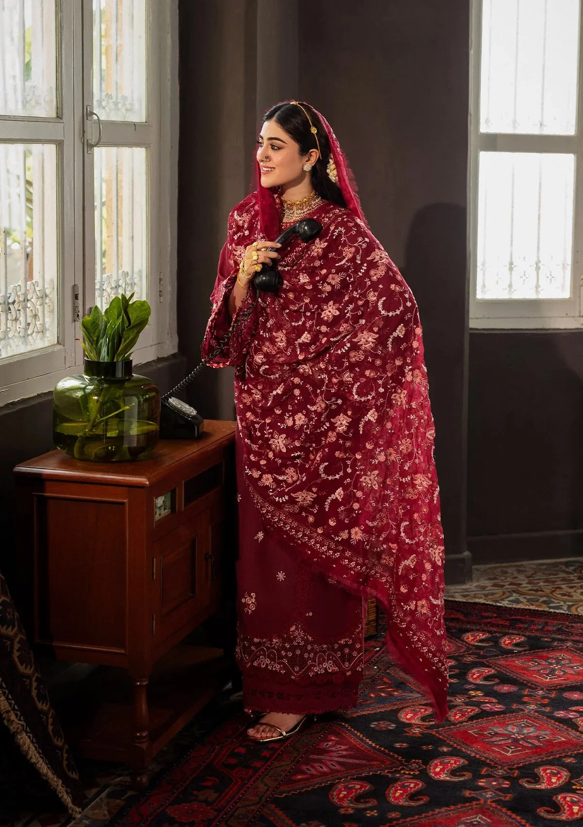 Karandi with Embroidered Chiffon - Image 4