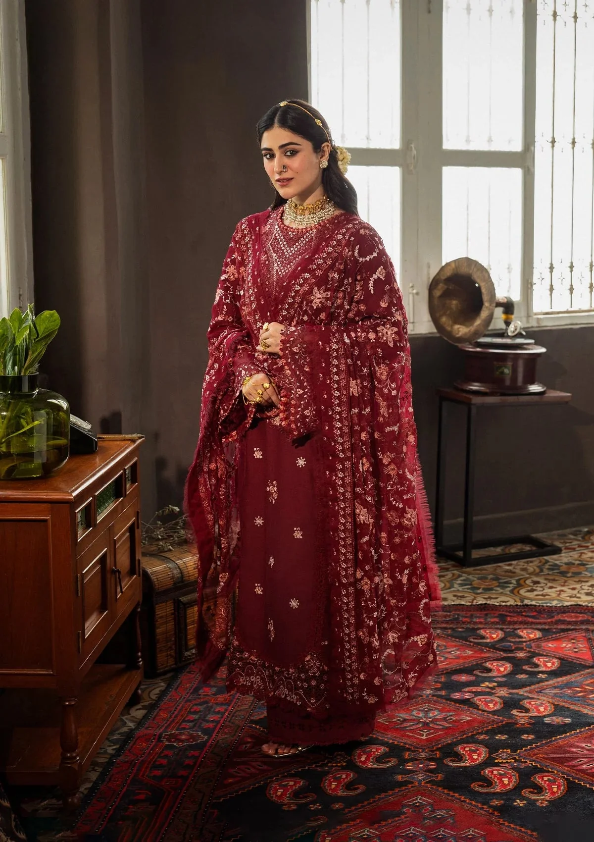 Karandi with Embroidered Chiffon - Image 7
