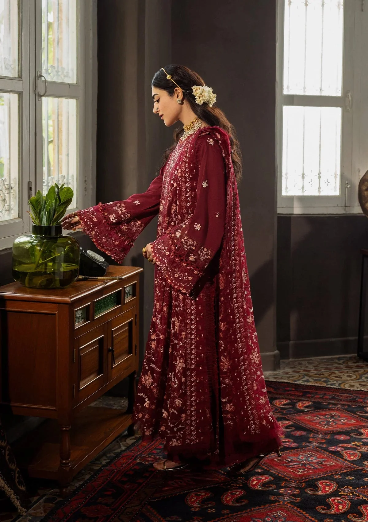 Karandi with Embroidered Chiffon - Image 9