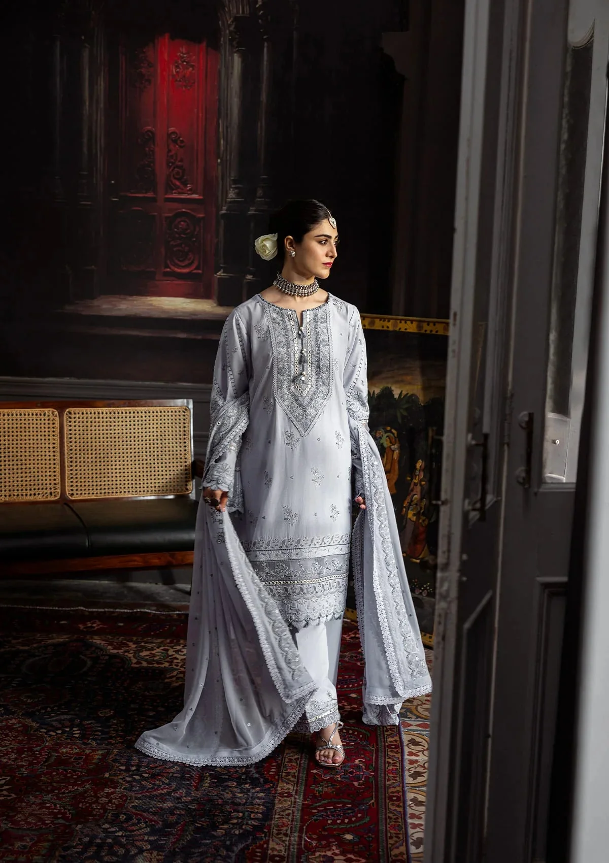 Karandi with Embroidered Chiffon - Image 6