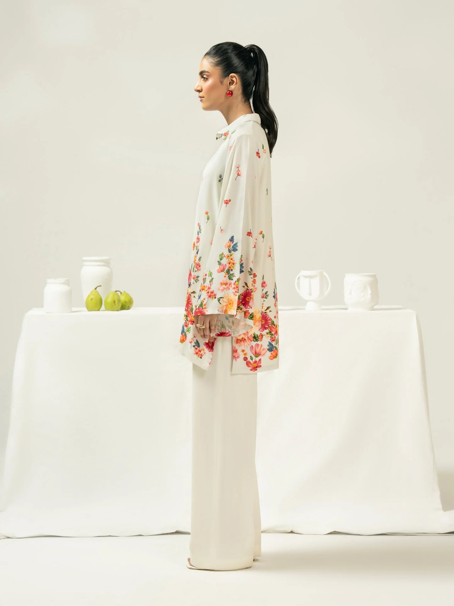 Linen Kurti-Printed (Pret) - Image 3