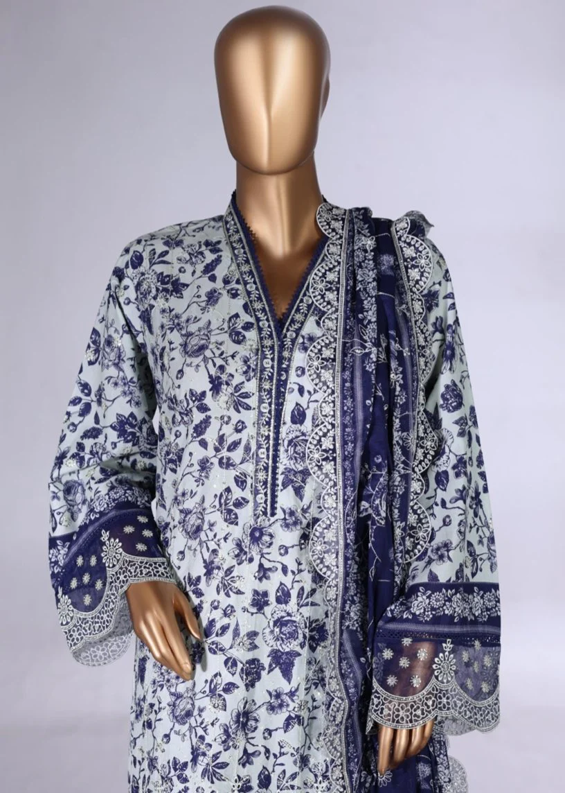 Luxury Embroidered Lawn 3 Piece - Image 3