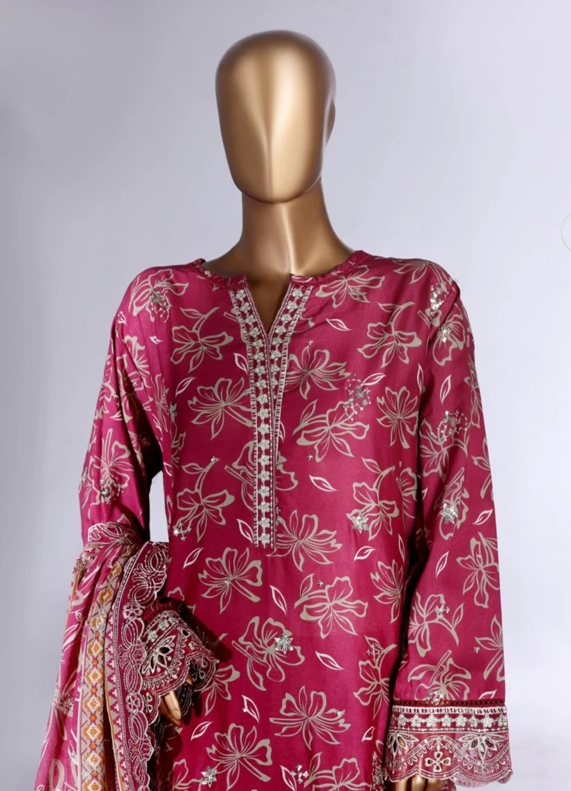 Luxury Embroidered Lawn  3 Piece - Image 3