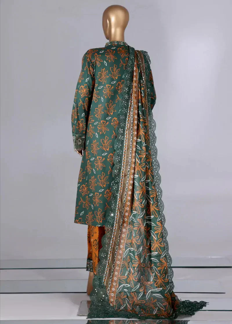 Luxury Embroidered Lawn 3 Piece - Image 2