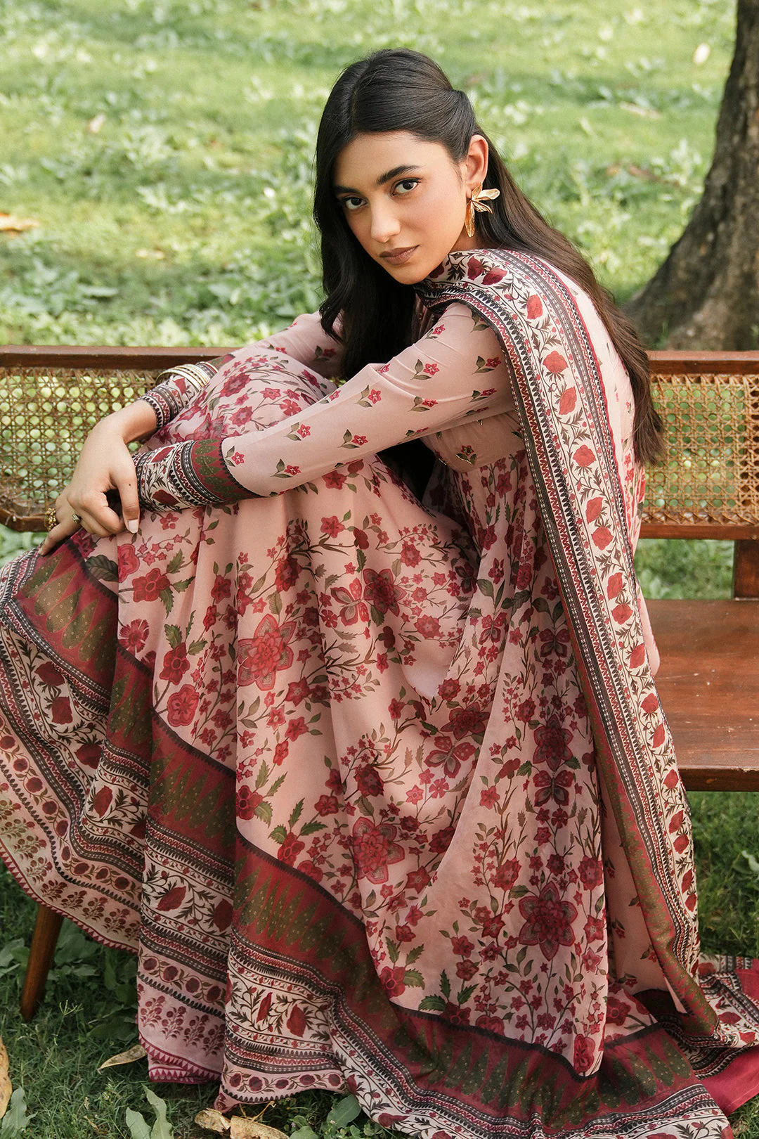 Mandik Pishwas With Dupatta - Image 3
