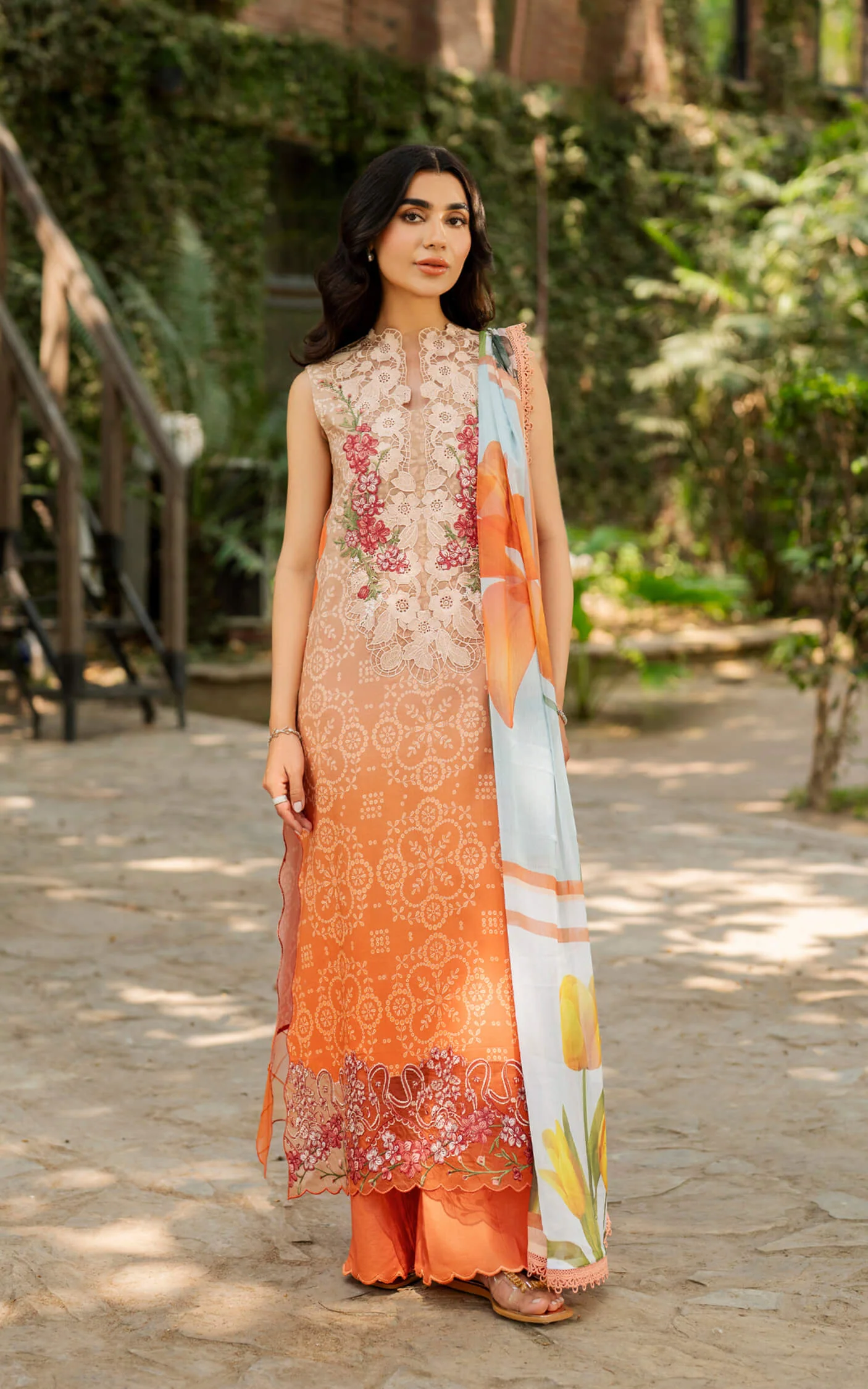 Meraki 3pcs Embroidered Unstitched Summer