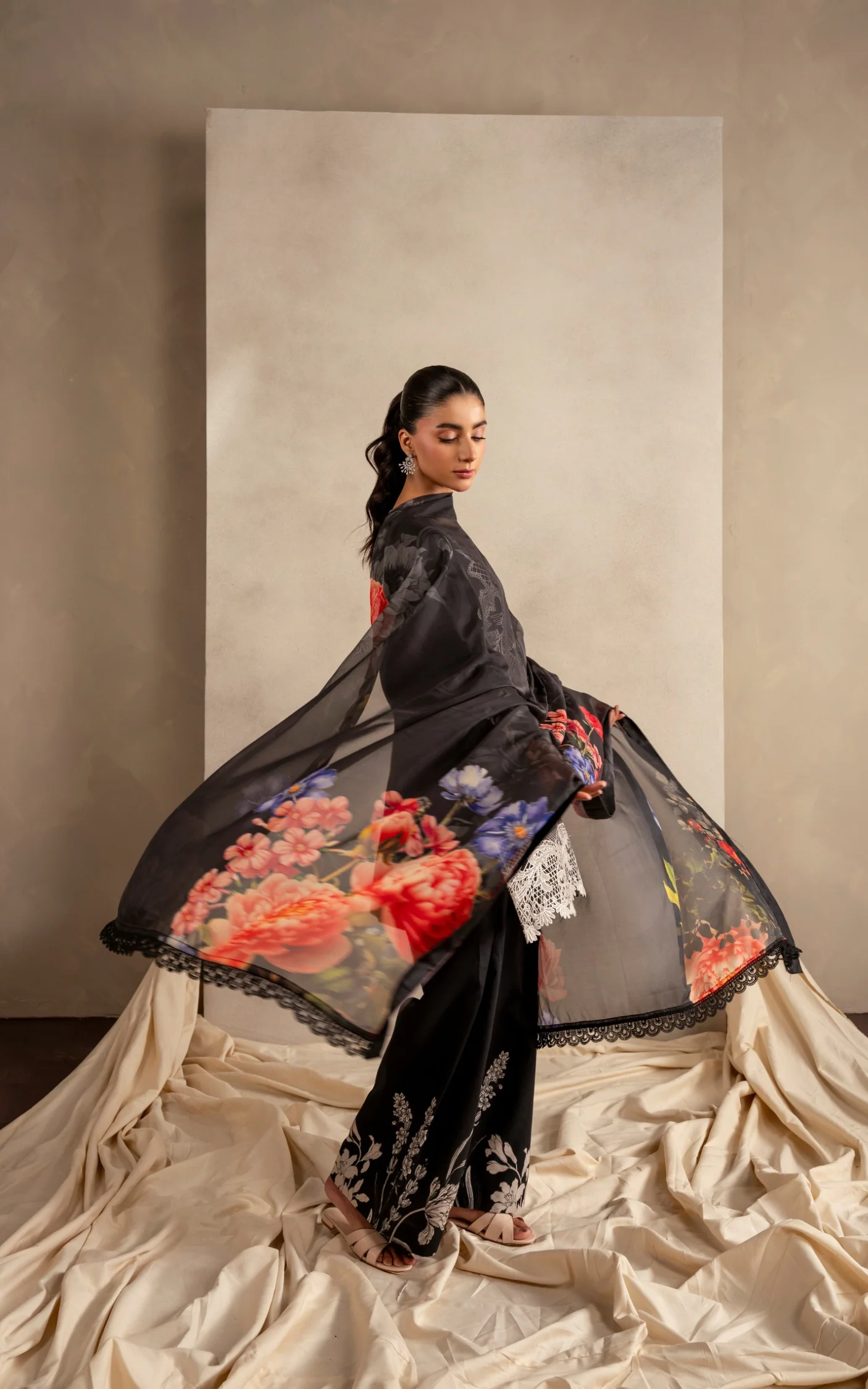 Meraki 3pcs Embroidered Unstitched Summer - Image 2