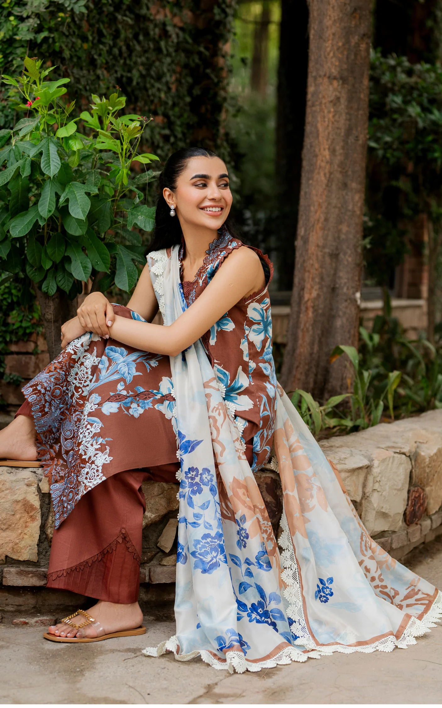 Meraki 3pcs Embroidered Unstitched Summer - Image 3
