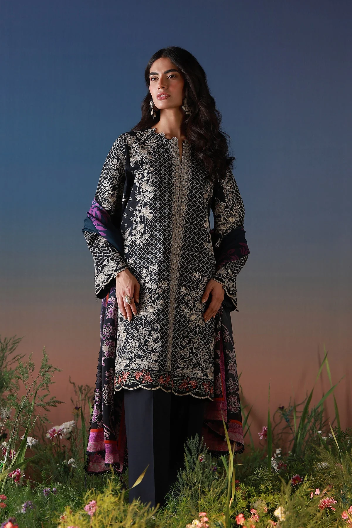 Mirha - 3 Piece Embroidered - Image 4