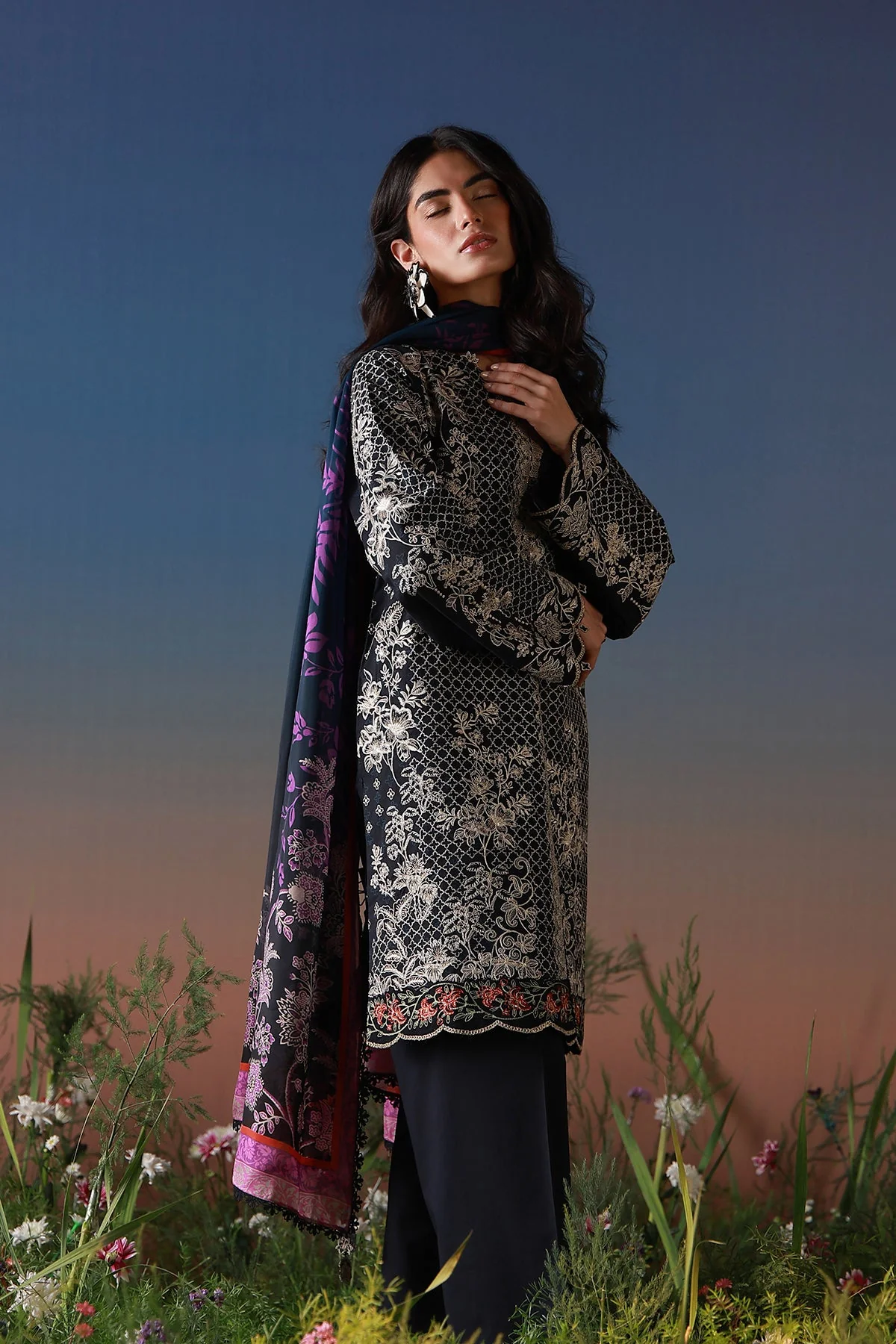 Mirha - 3 Piece Embroidered - Image 5