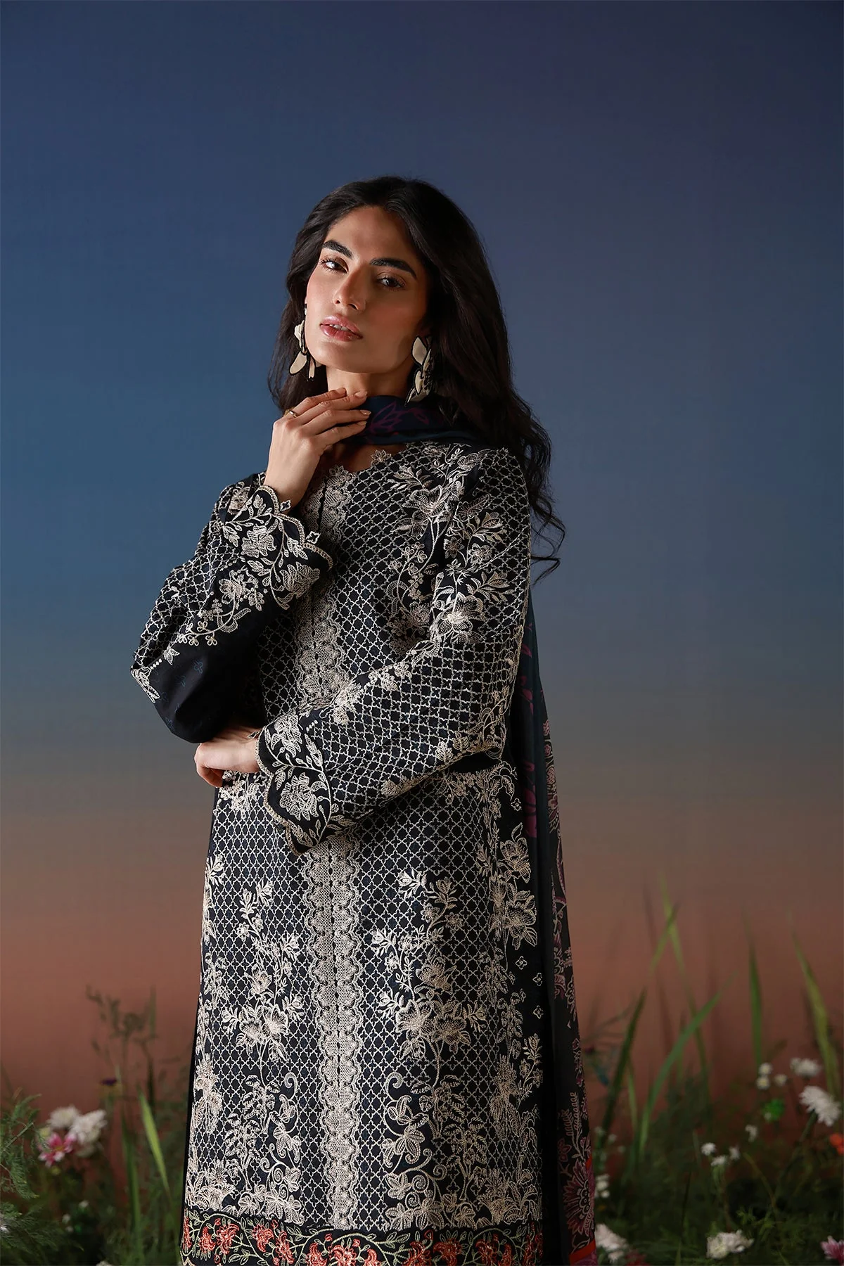 Mirha - 3 Piece Embroidered - Image 6