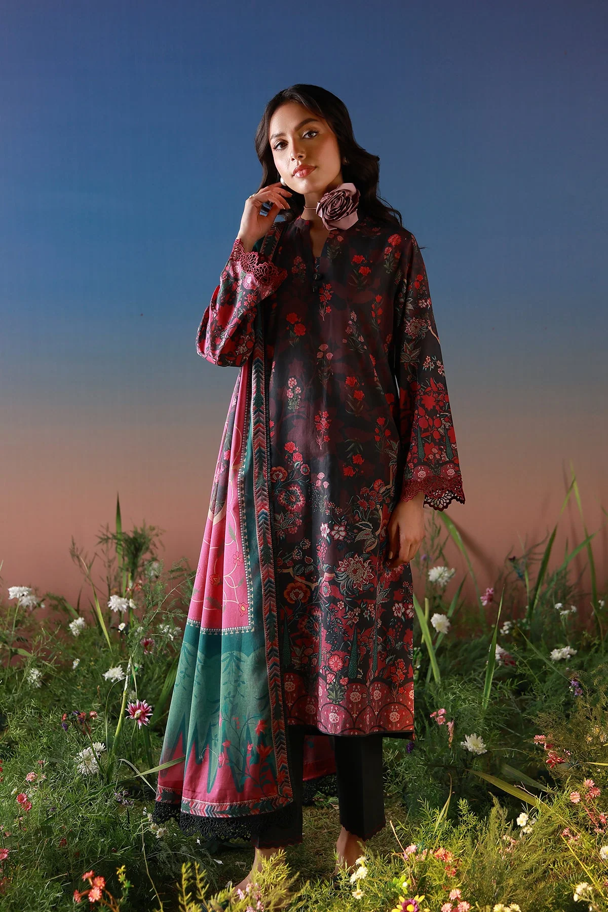 Mirha Unstitched Printed Lawn - Image 3